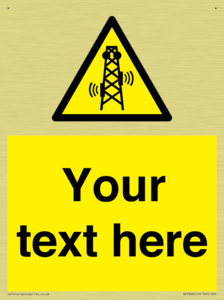 Custom warning RF radiation transmitter